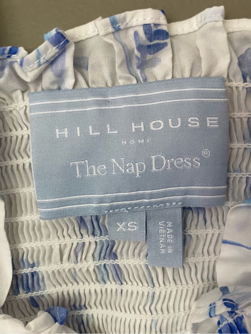HILL HOUSE •• The Ellie Nap Dress •• In Blue Botanical Size XS - Picture 7 of 10